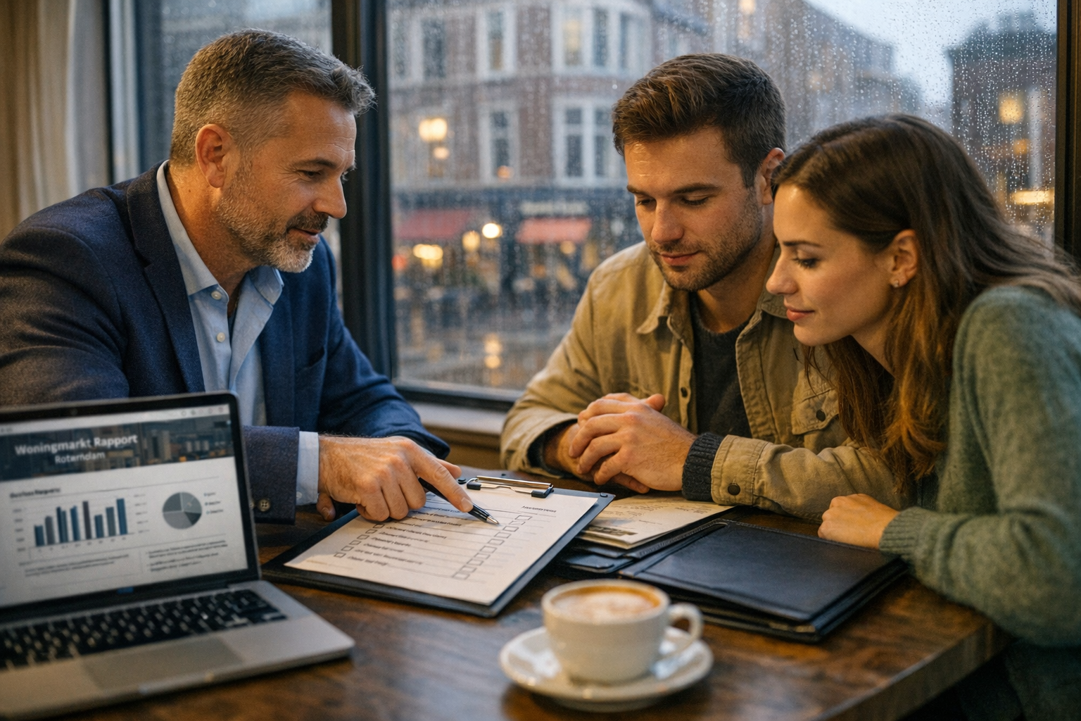 Aankoopmakelaar Rotterdam begeleidt klant tijdens bezichtiging