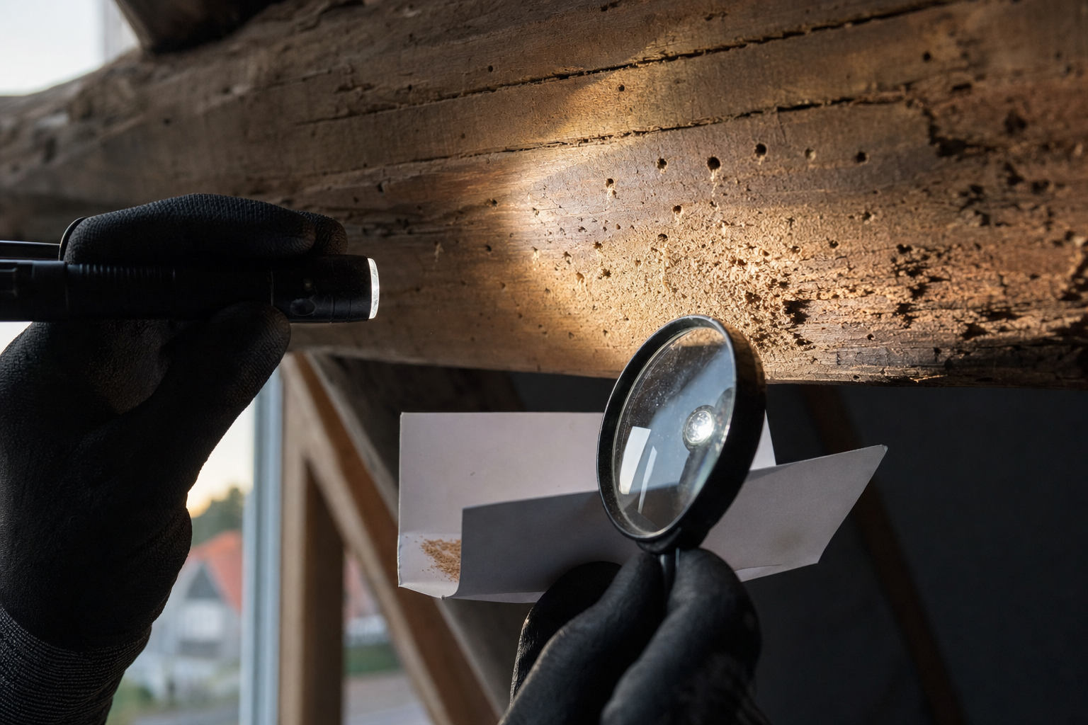 Houtworm activiteit controleren