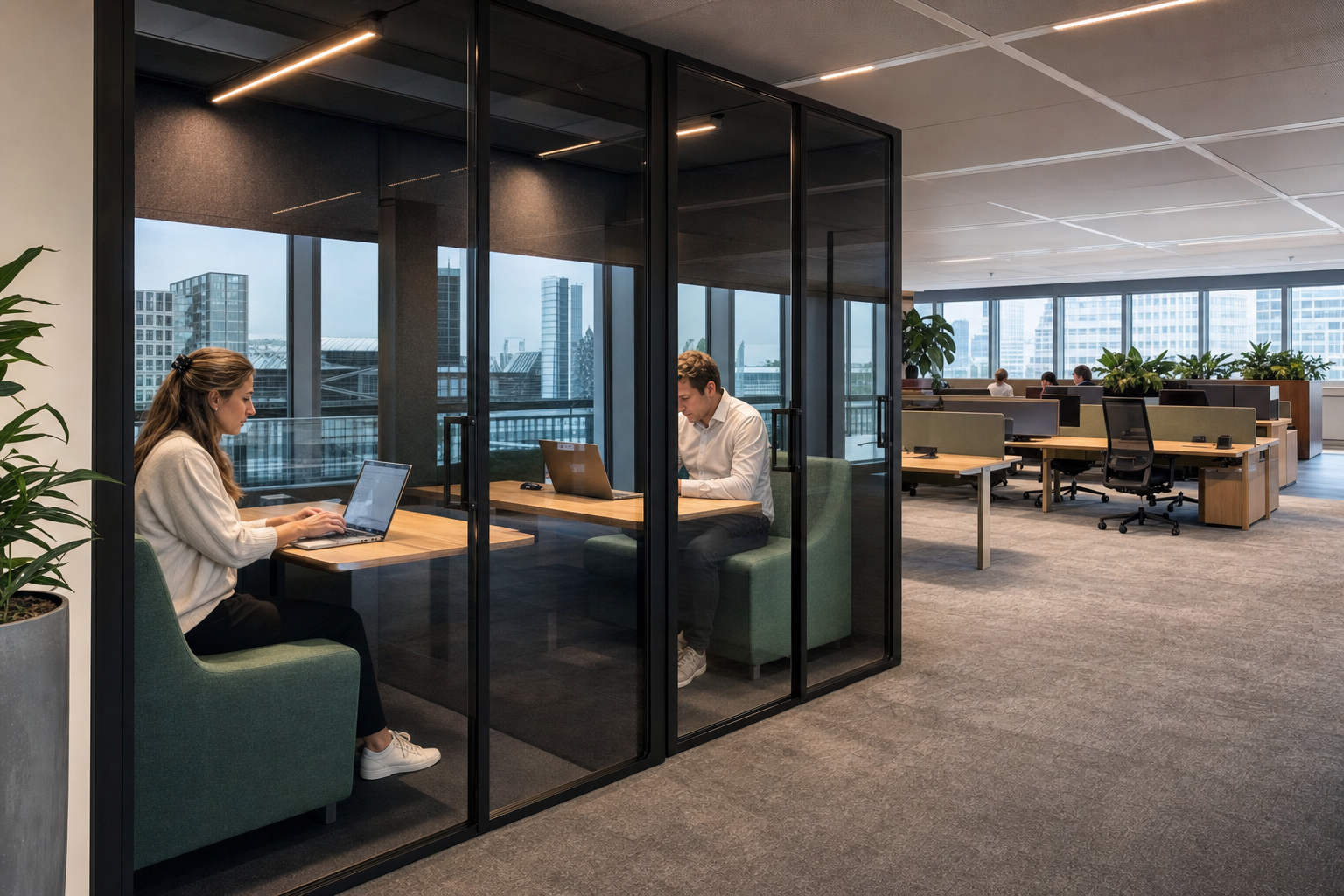 Kantoorindeling voor verschillende werkstijlen